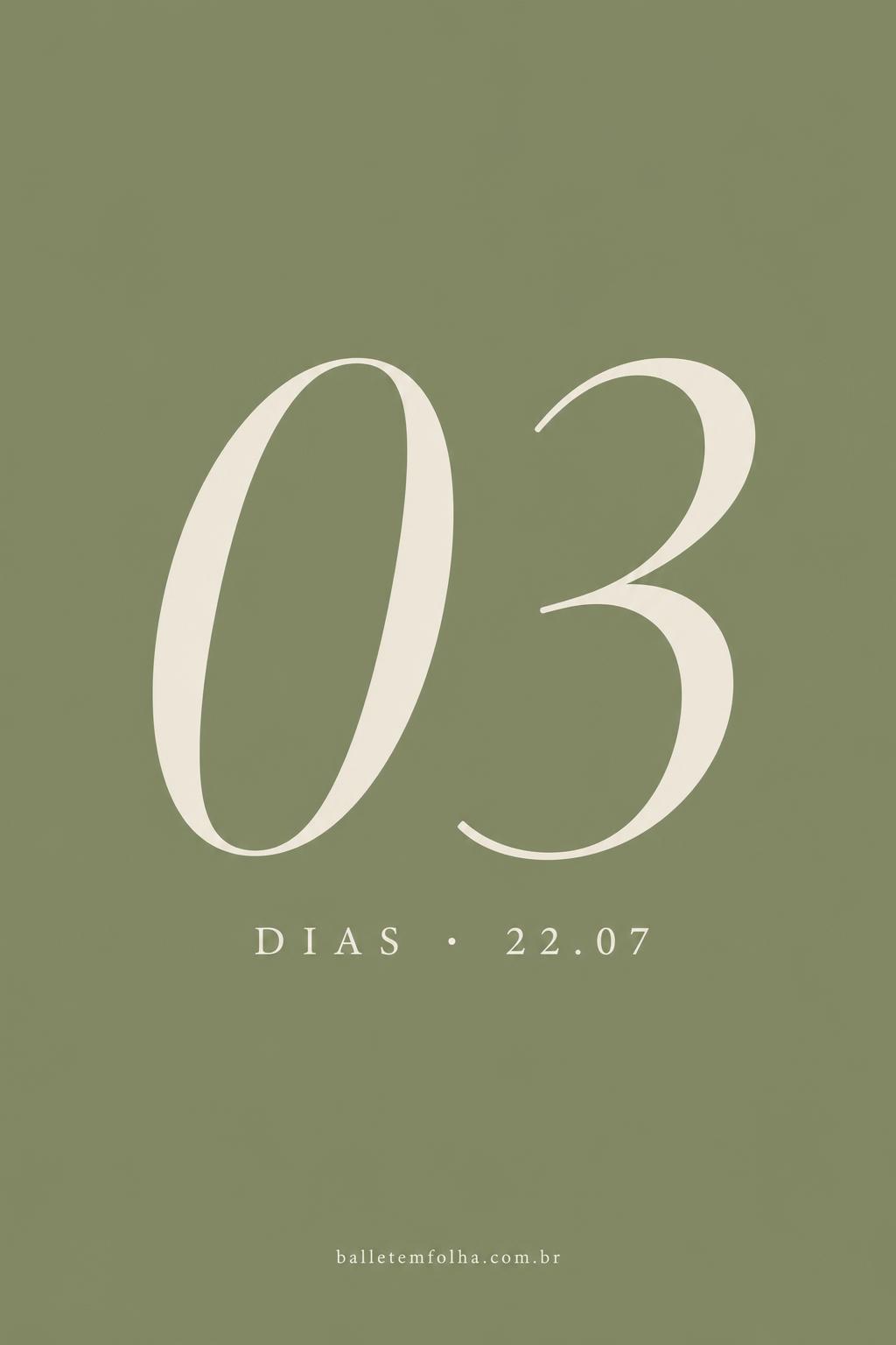 Post 07 — 03 dias para 22.07